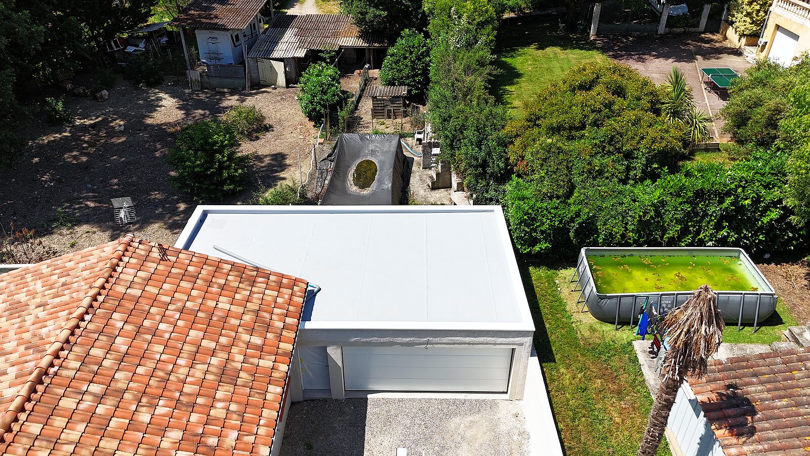 Étanchéité de toit plat d'extension