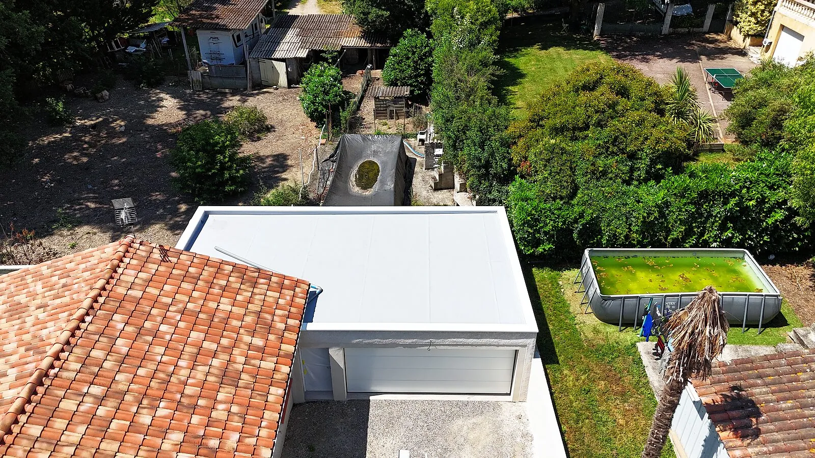 Étanchéité de toit plat d'extension