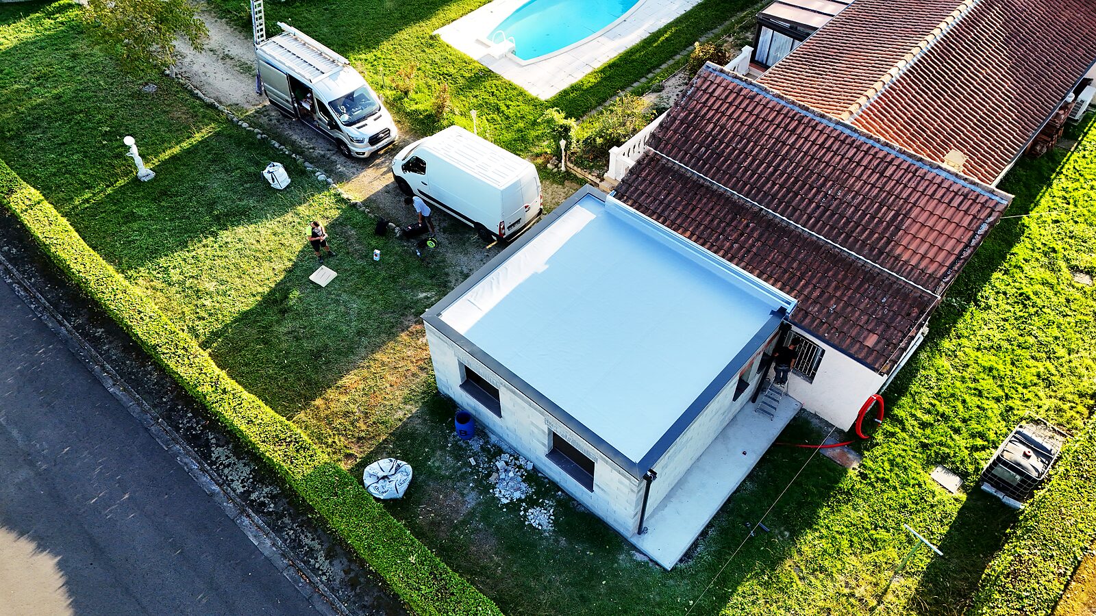Étanchéité de toiture-terrasse avec piscine